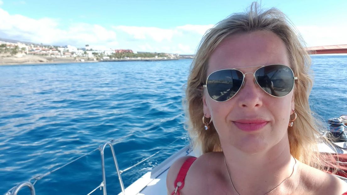 Margreet Barlagen op Tenerife.