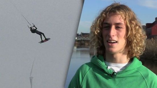 Jamie (17) gaat 35 meter de lucht in en dat is een wereldrecord