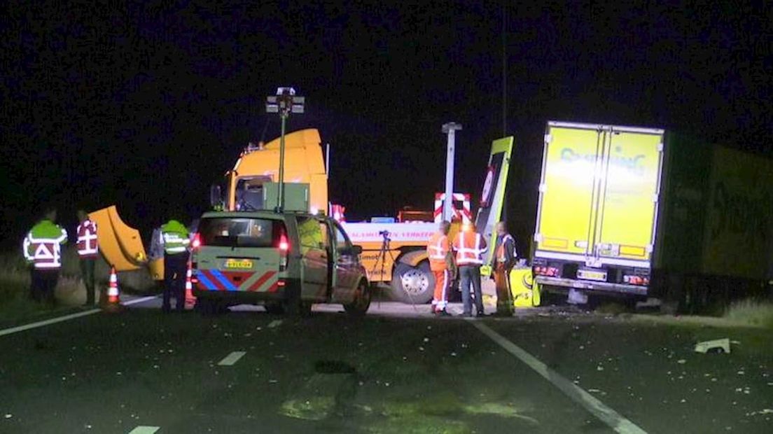 Botsing op A32 tussen Meppel en Steenwijk