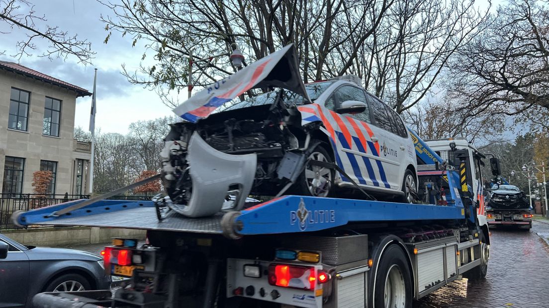 Botsing politieauto