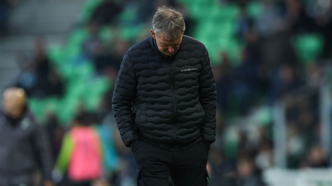 Frank Wormuth tijdens de verloren wedstrijd tegen Fortuna Sittard