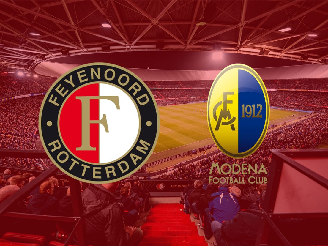 De logo's van Feyenoord en Modena