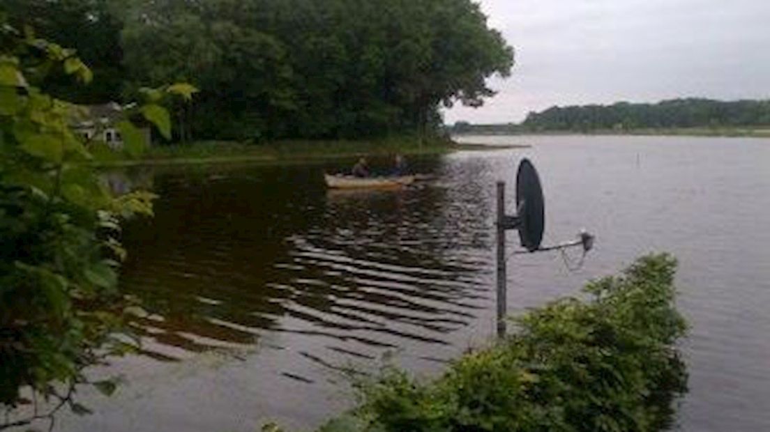 Hoog water in de Vecht, nog maar even niet varen