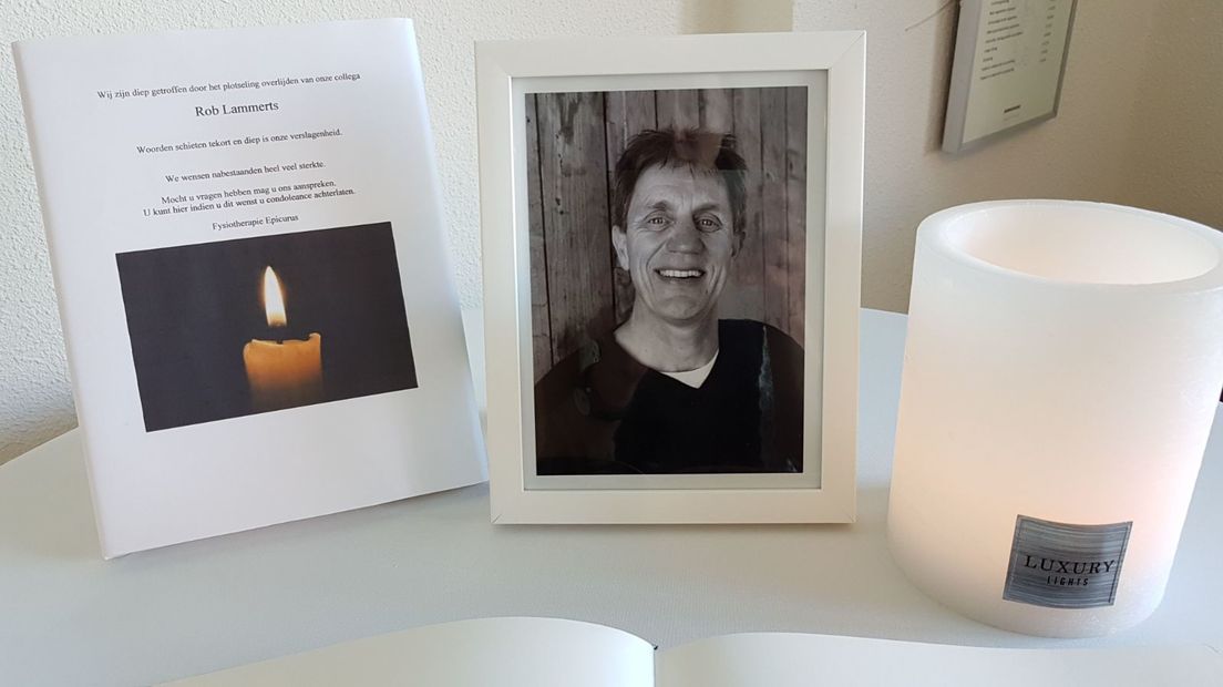 Het condoleanceregister voor Rob Lammerts op zijn werk