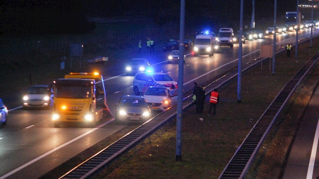 Overlast voor verkeer na ongeluk op A1