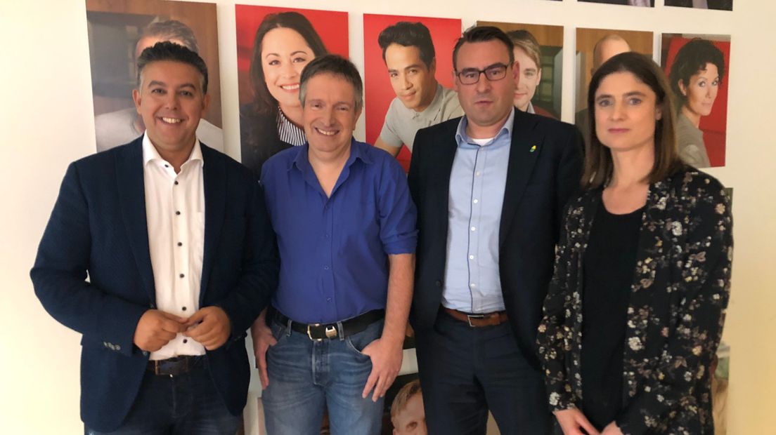 Richard de Mos en Rachid Guernaoui met Tjeerd Spoor en Lot van Bree