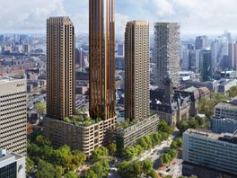 Zo hoog moet de nieuwste wolkenkrabber van Rotterdam worden (en in 2028 is-ie af)