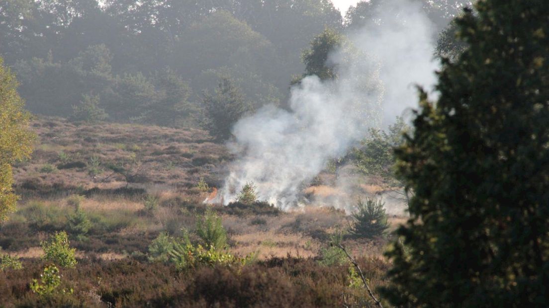 Natuurbrand Sallandse Heuvelrug bij Nijverdal
