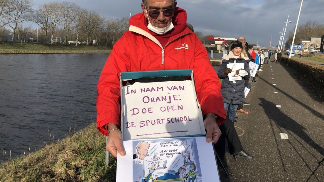 Protest sportschool in Vlissingen