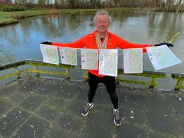 Marathonloper Hans zet Raalte letterlijk op de kaart, voor het goede doel