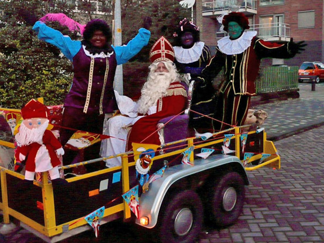 Sinterklaas tijdens één van zijn onthalen in Schiedam