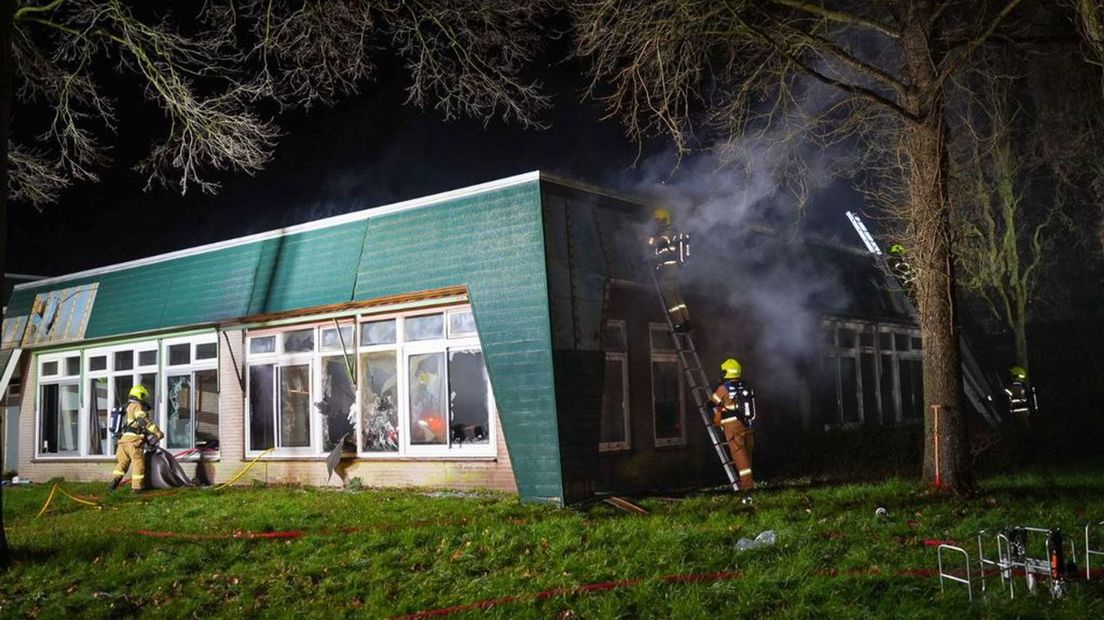Bij de brand kwam veel rook vrij