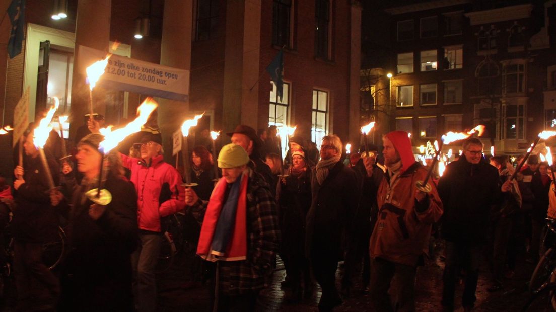 De fakkeloptocht in 2014