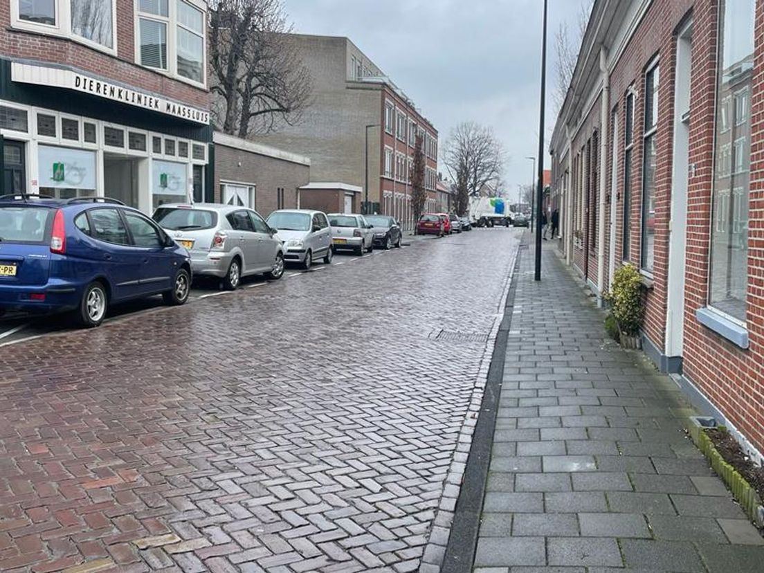 De Fenacoliuslaan in Maassluis, enkele dagen na de fatale vechtpartij