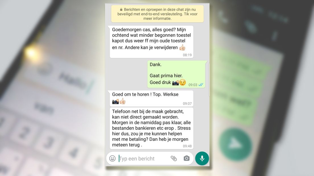 "Goedemorgen Cas, alles goed?"