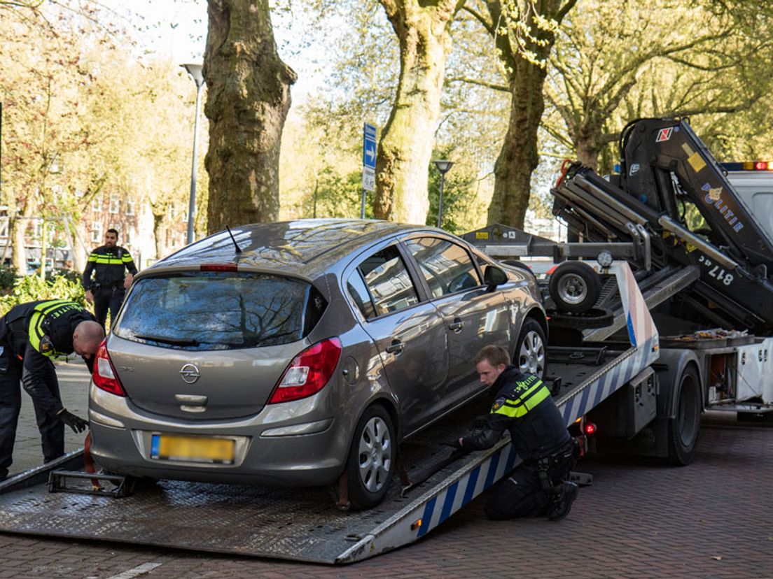 De gestolen vluchtauto in Rotterdam