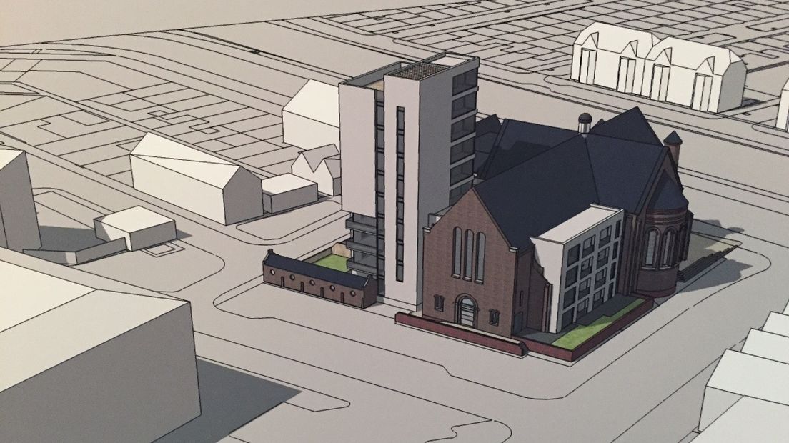 Plannen voor appartementen in kerk vallen niet slecht