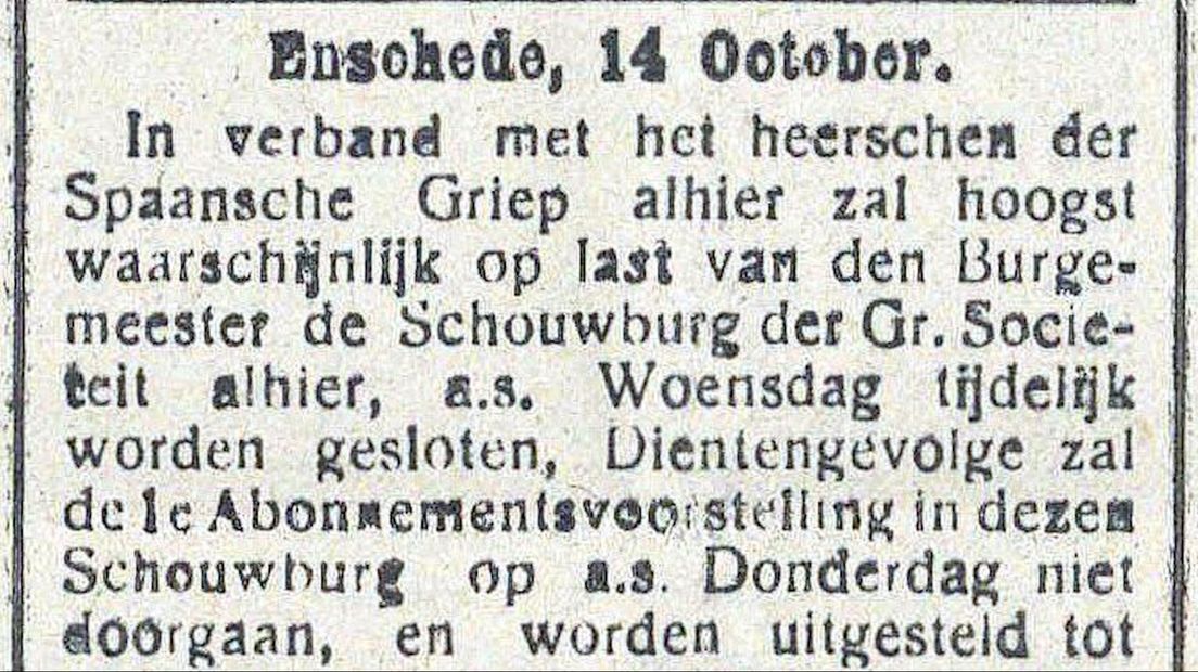 Krantenartikel Enschede schouwburg