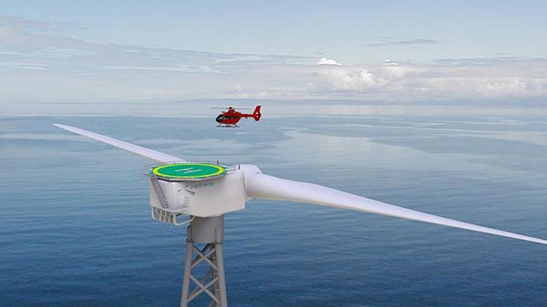 De nieuwe windturbine van 2-B Energy