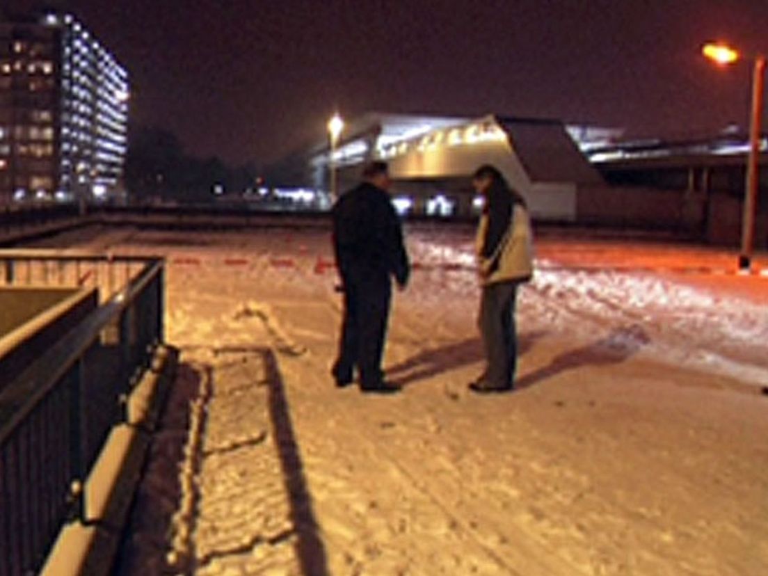 Het parkeerdek bij metrostation Slinge, waar Sedar Soares om het leven kwam