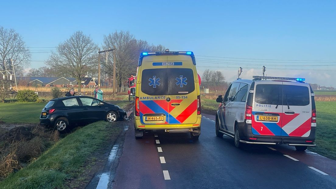 Ongeval op de Burgemeestersdijk in Wierden
