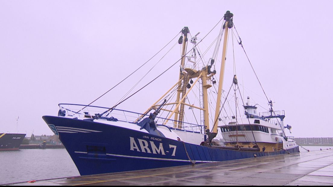 De Arnemuiden 7 in Vlissingen nadat de bemanning in augustus was aangehouden
