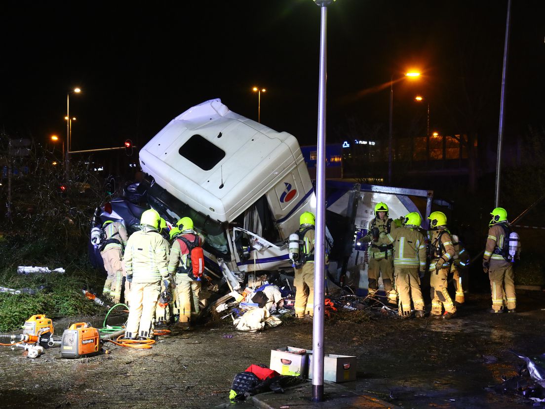De ravage na het ongeluk. Archieffoto MediaTV