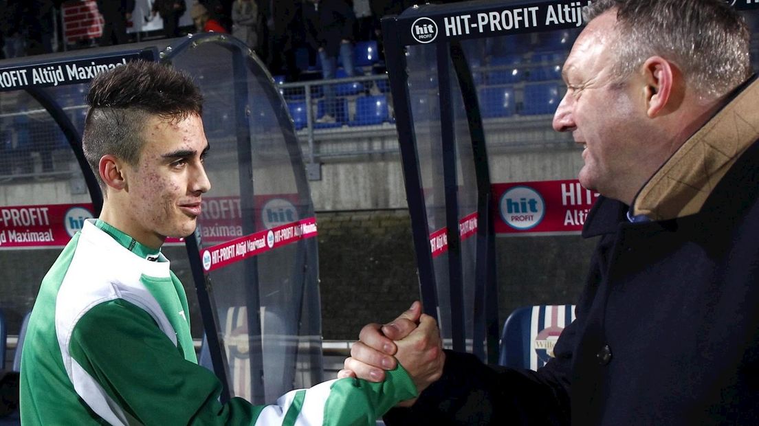 Max de Boom (l) en PEC Zwolle-trainer Ron Jans