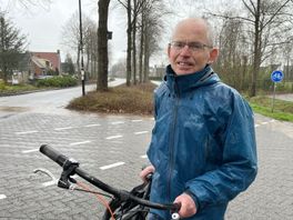 Strepen op de weg als noodoplossing voor fietsers, maar Oudehaske wil meer