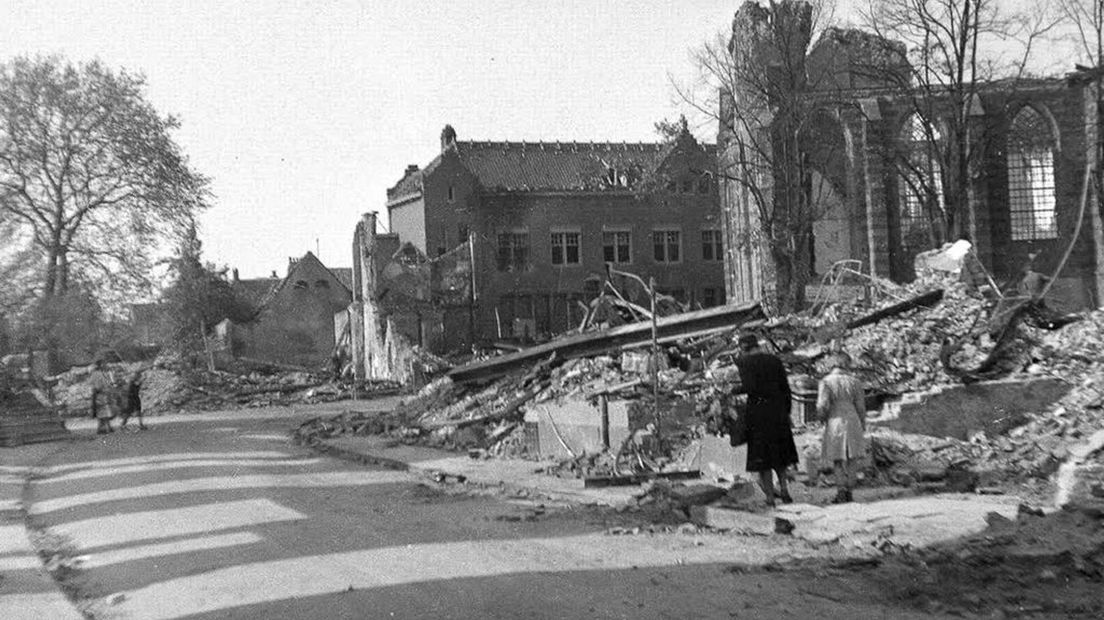 De binnenstad van Doetinchem werd deels verwoest