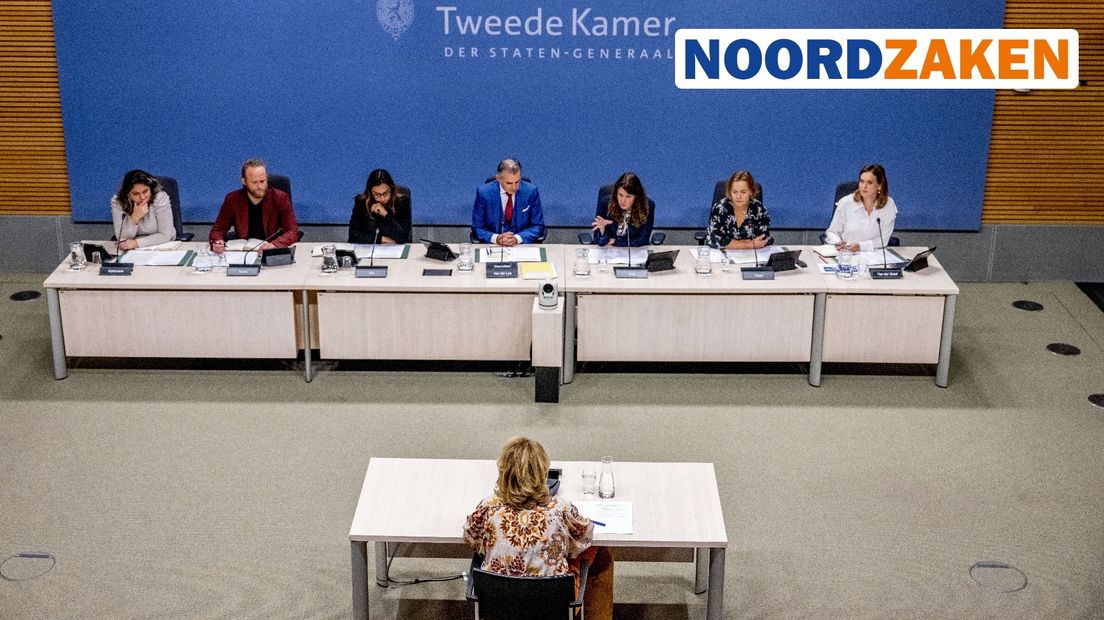 Marjan van Loon tijdens een openbaar verhoor van de parlementaire enquêtecommissie aardgaswinning Groningen