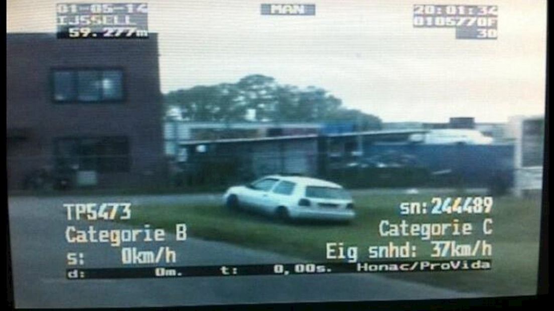 De politiecamera legde de bestuurder vast