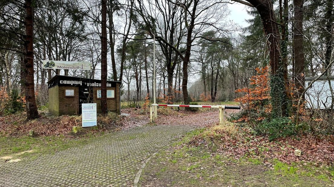 De ingang van Camping Molenduin in Norg.