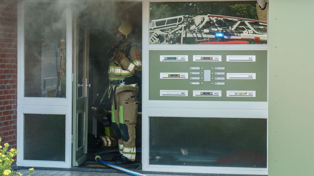 De brandweer was druk met ventileren.