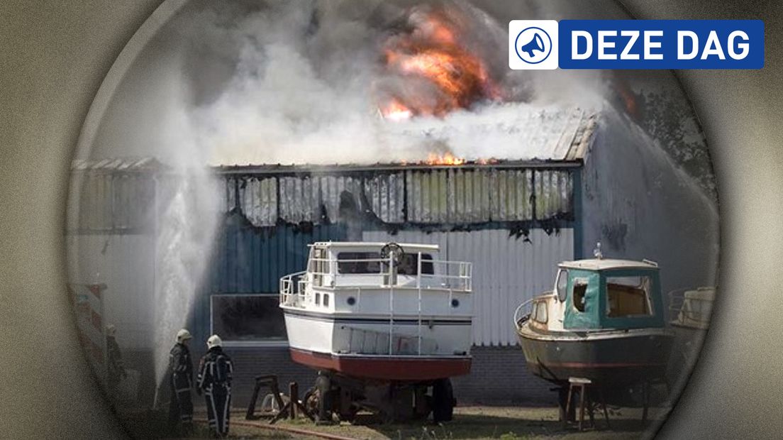 Twaalf jaar terug: brand bij de scheepswerf in De Punt