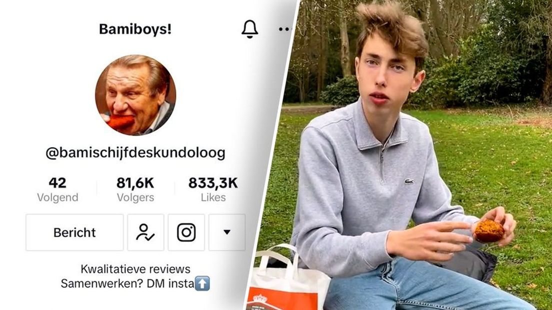 De 17-jarige Peer krijgt veel aandacht voor zijn bamischijfrecensies.