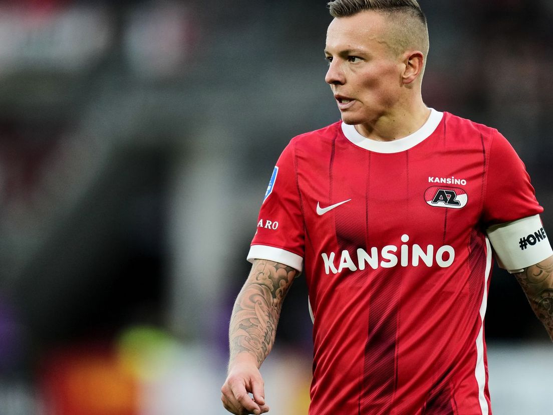 Jordy Clasie als aanvoerder in het shirt van AZ