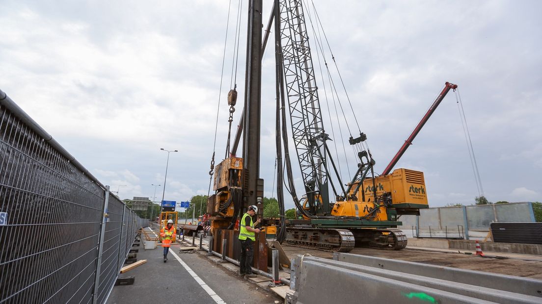 Werk aan de zuideliijke ringweg