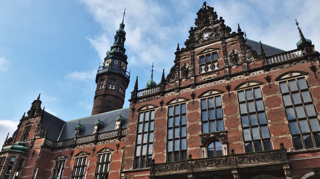 Het Academiegebouw van de Rijksuniversiteit Groningen in Stad