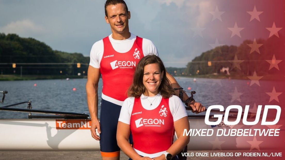 Corné de Koning uit Goes heeft goud gewonnen bij het WK roeien