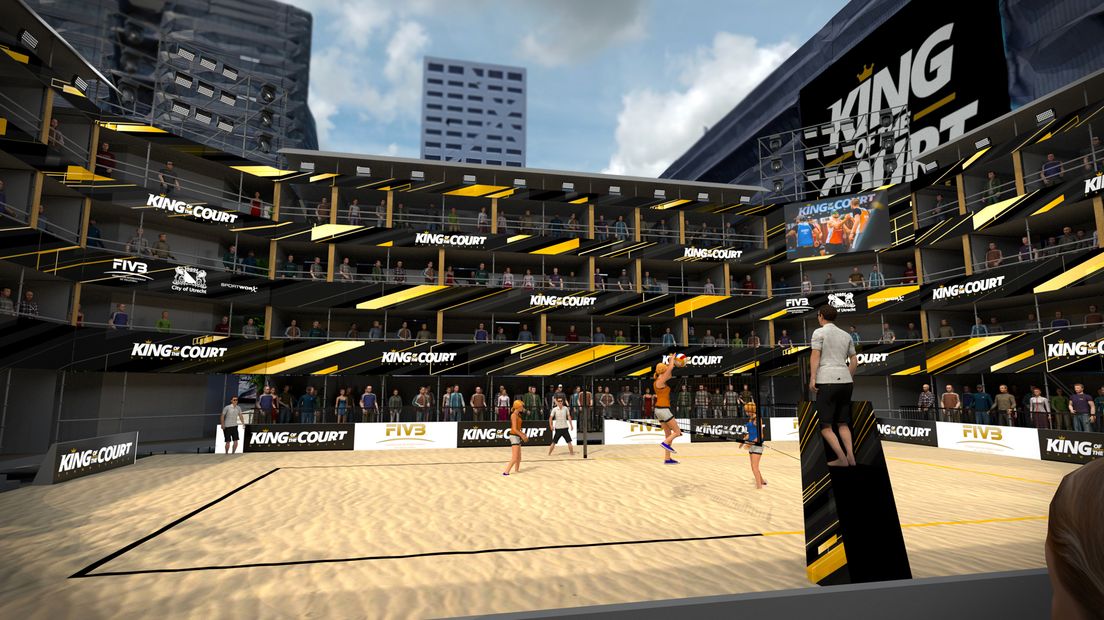 Ook in het King of the Court-stadion op het Jaarbeursplein wordt gespeeld