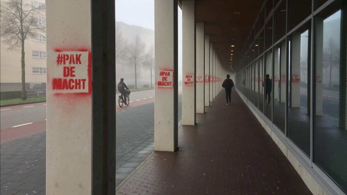 'Graffiti' met de SP-leus
