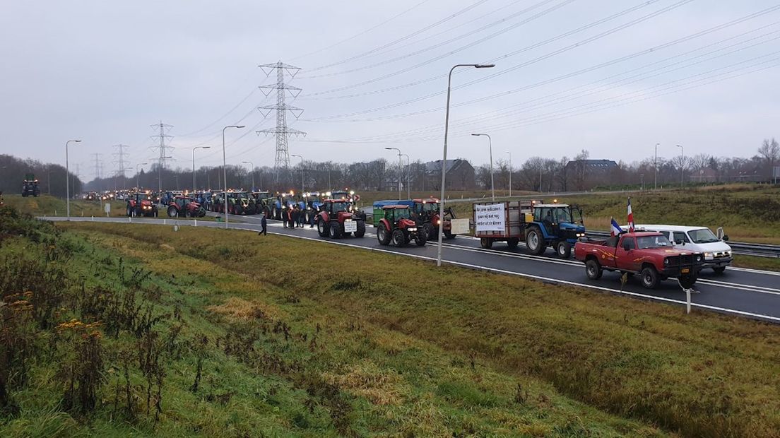 Boerenprotestacties op de Overijsselse wegen