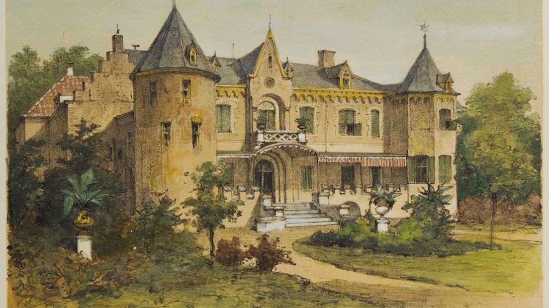 Kasteel Nederhemert voor de brand