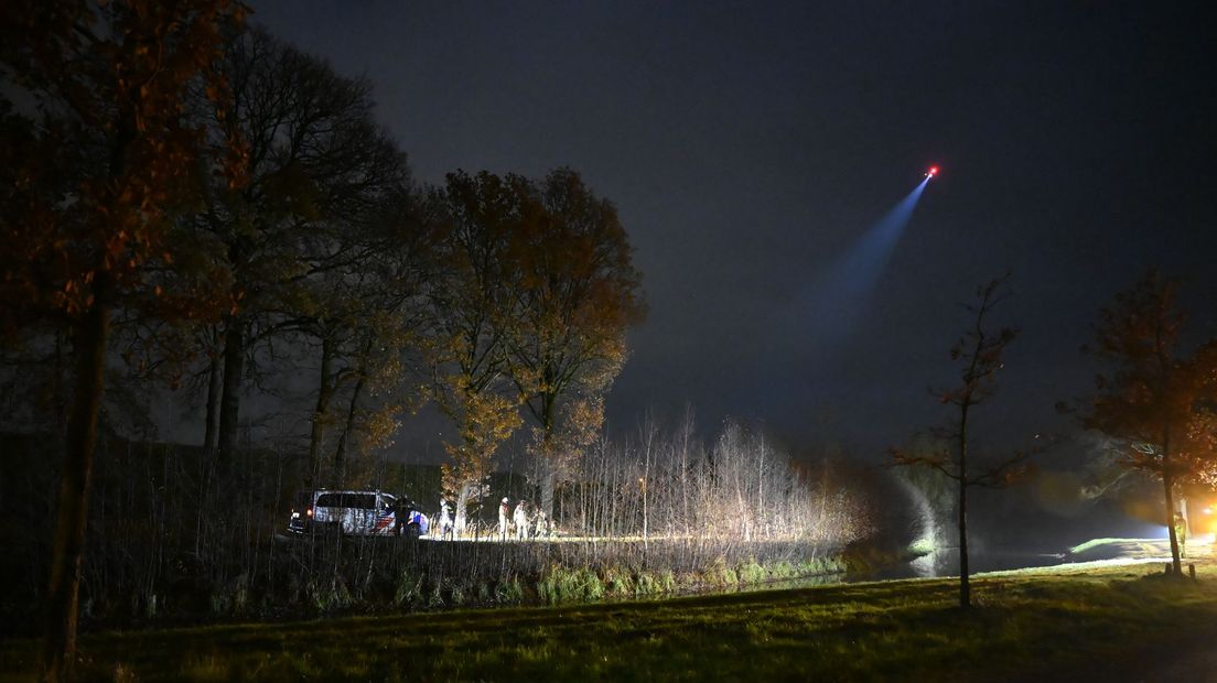 Een drone werd ingezet bij het zoeken naar een persoon die te water zou zijn geraakt bij Wierden.