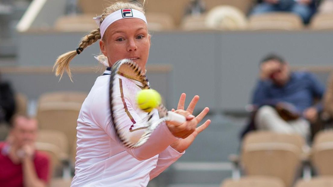 Kiki Bertens in actie