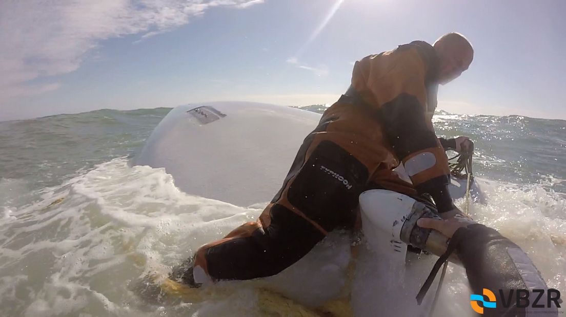 Reddingsactie op zee voor de Belgische kust