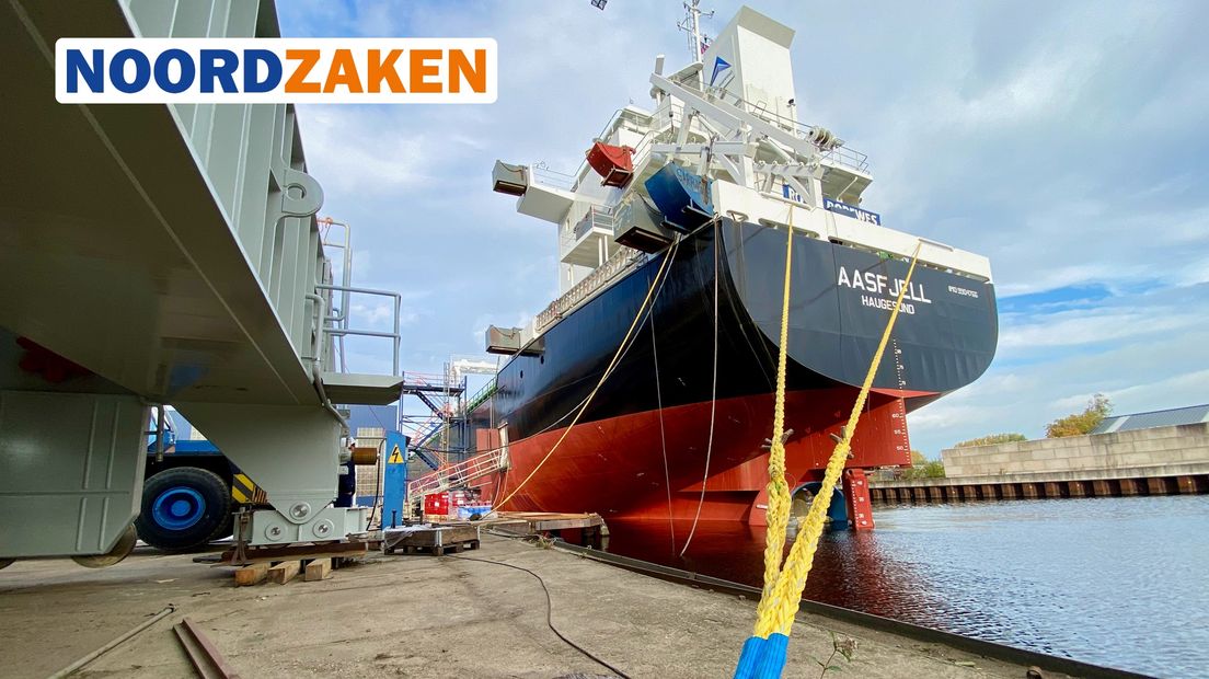 De hybride Aasfjell op de werf van Royal Bodewes in Hoogezand
