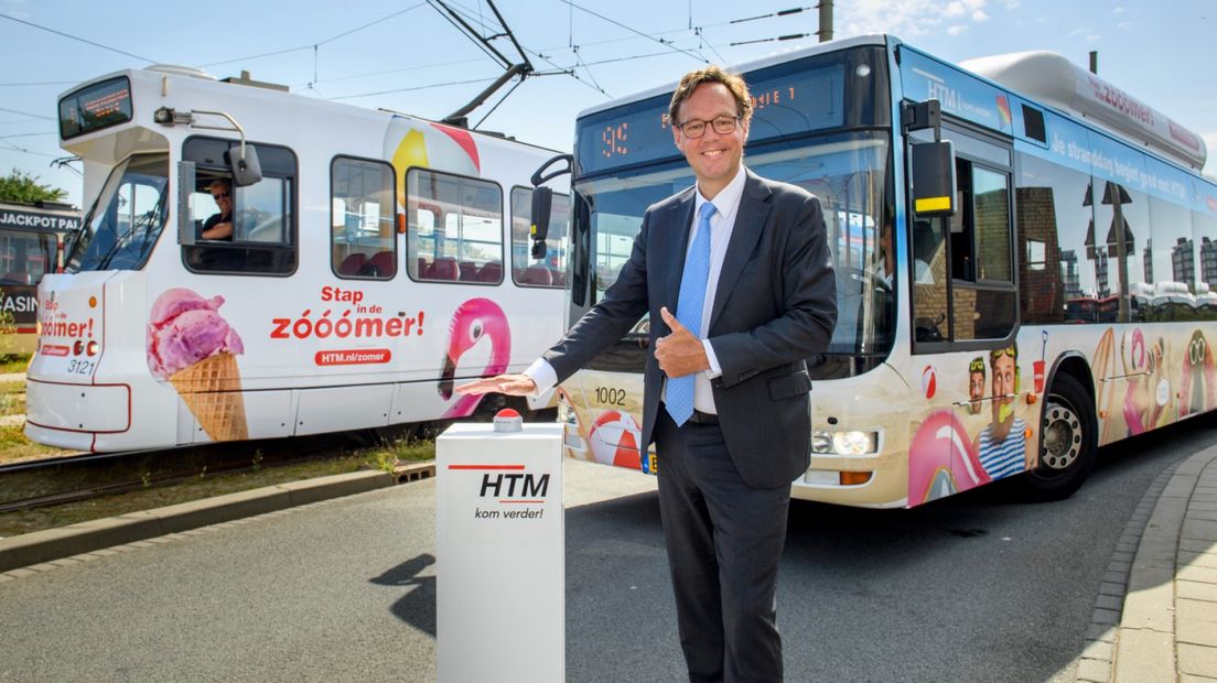 HTM-directeur Jaap Bierman bij de start van de campagne