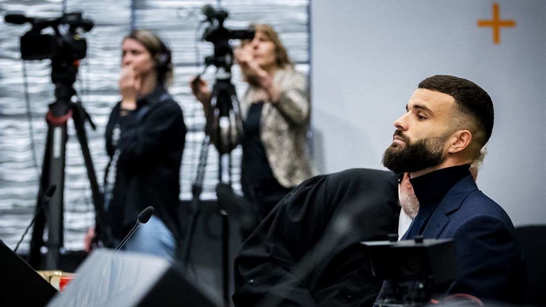 Voetballer Rai Vloet, vanochtend in de rechtbank voor de behandeling van de strafzaak